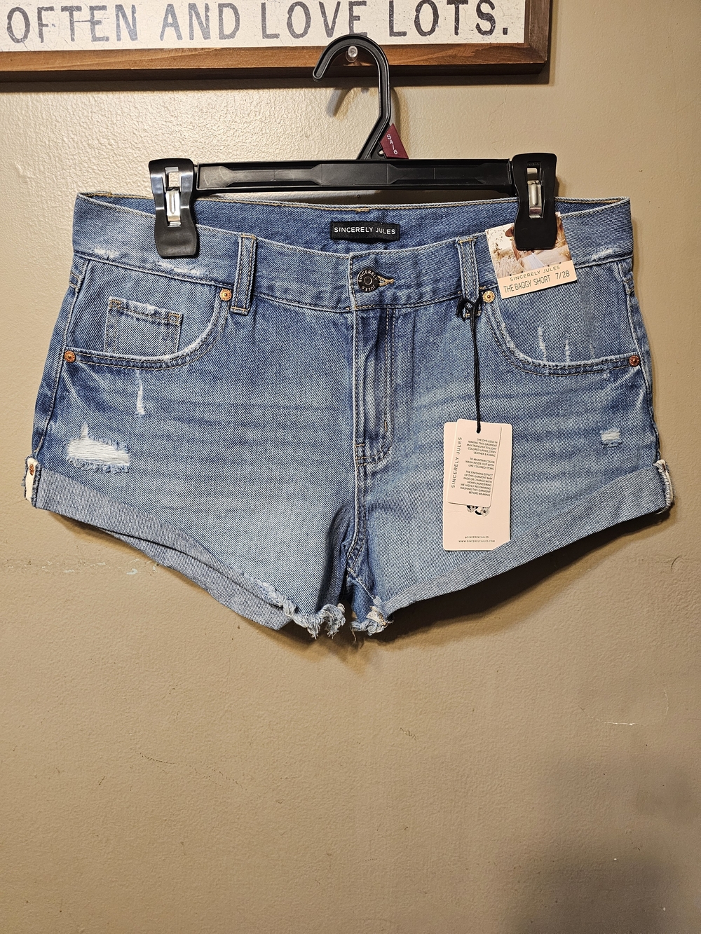 Sincerly Jules Women's Light Blue Denim Cutoff Shorts